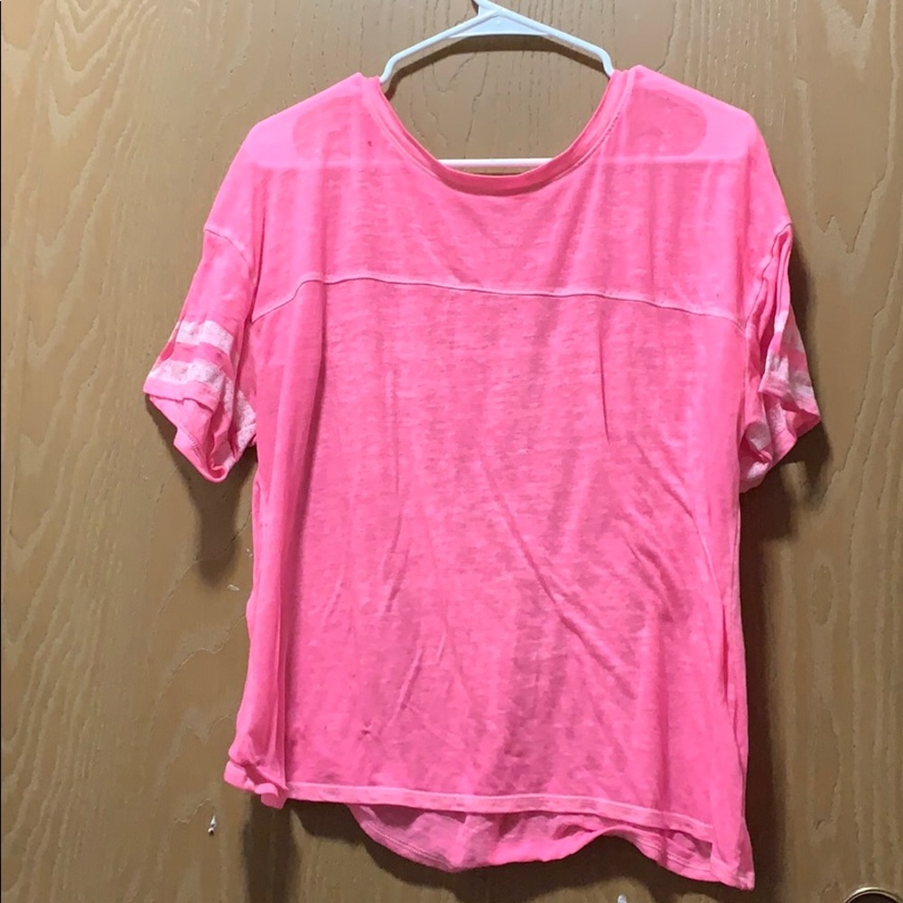 A pink top